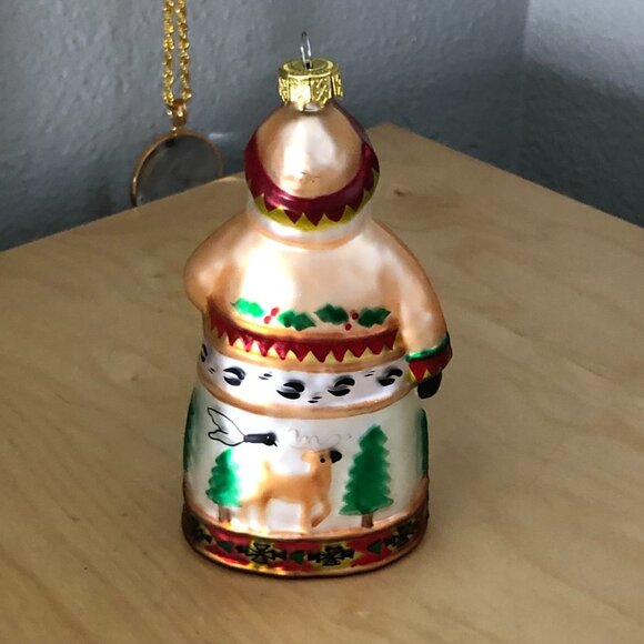 Christopher Radko Woodland Winds FROSTY LEAF JR Santa Glass Ornament 99-715-0 - Picture 4 of 5